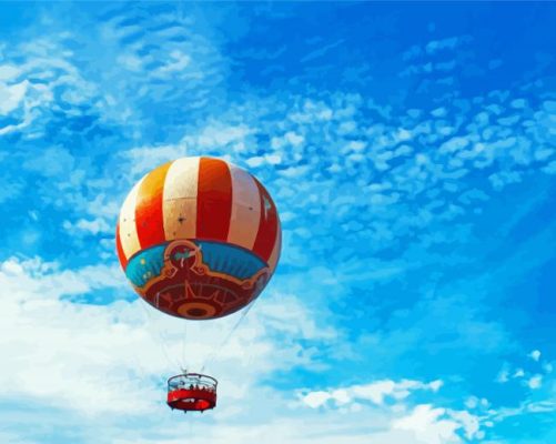 Hot Air Balloons Disney In The Sky paint by number