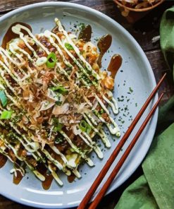 Japanese Okonomiyaki Food paint by number