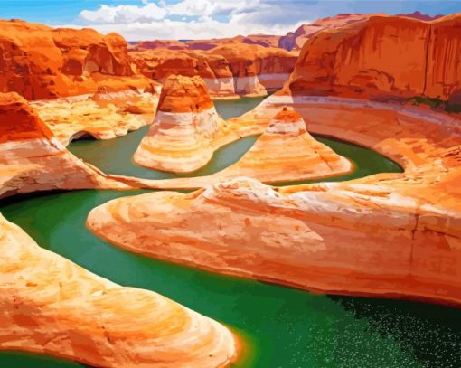 Lake Powell Landscape Paint by number