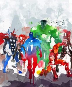 Marvel Abstract Art paint by number