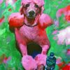 Pink Poodle Illustration paint by number