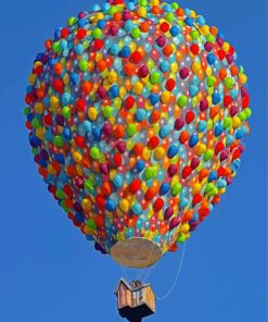 The Up Movie Hot Air Balloon paint by number