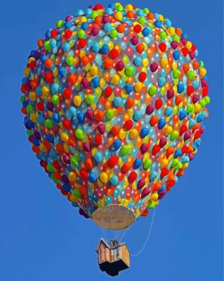 The Up Movie Hot Air Balloon paint by number