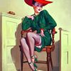 Vintage Lady By Gil Elgren paint by number