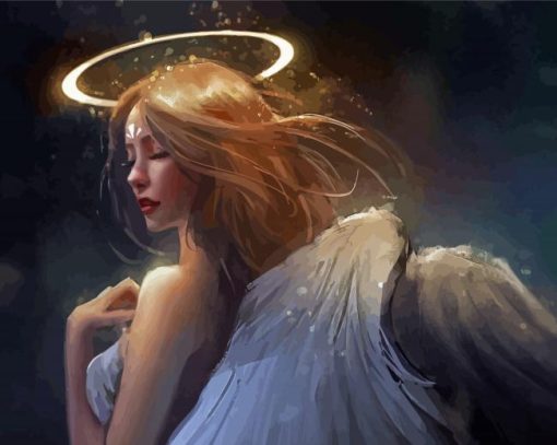 Woman Anime Angel paint by number