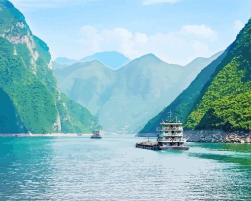 Yangtze River Landscape paint by number