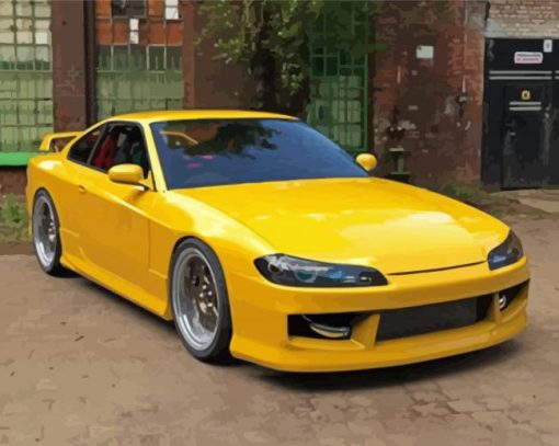 Yellow Silvia paint by number
