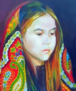 Young Ukrainian paint by number