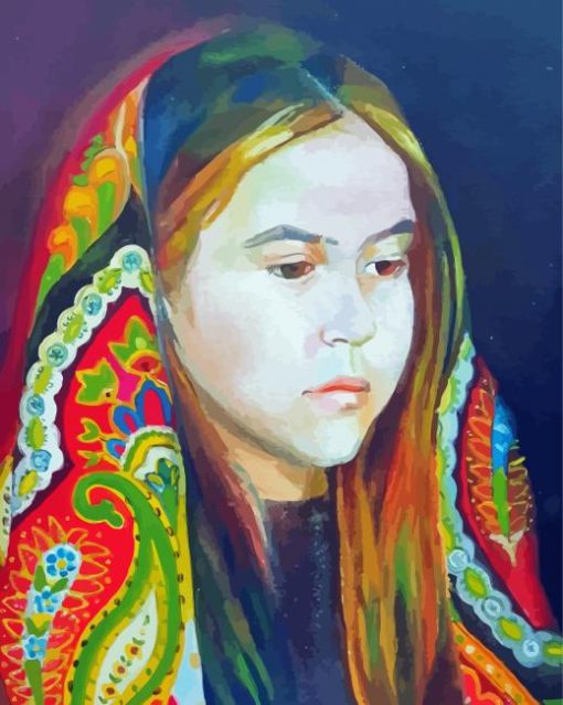 Young Ukrainian paint by number