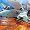 A10 Aircraft Illustration Art paint by number