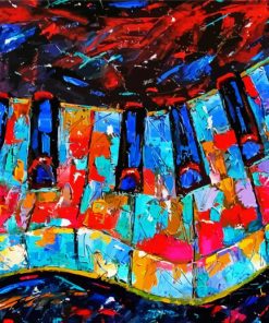 Abstract Colorful Piano paint by number