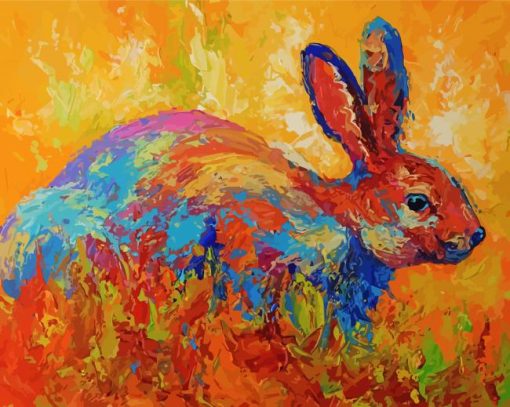 Abstract Hare Animal paint by number