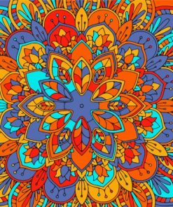 Abstract Mandala paint by number