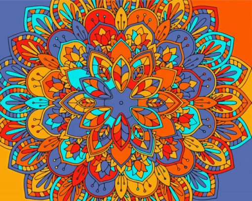 Abstract Mandala paint by number