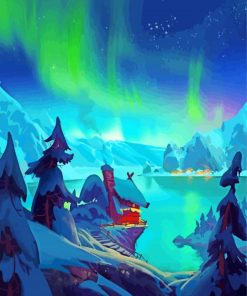 Alaska Background Illustration paint by number