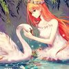 Anime Swan And Girl paint by number