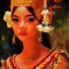 Apsara Dancer Cambodia Art Paint by number