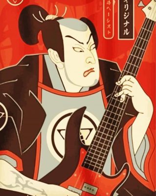 Asian Bass Player Art paint by number