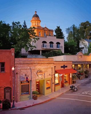 Auburn City Streets In California paint by number