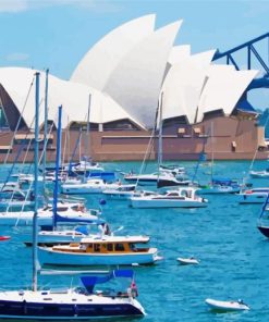 Australia Sydney Harbour paint by number