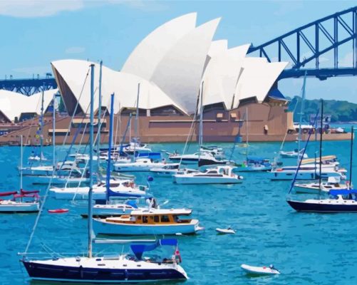 Australia Sydney Harbour paint by number