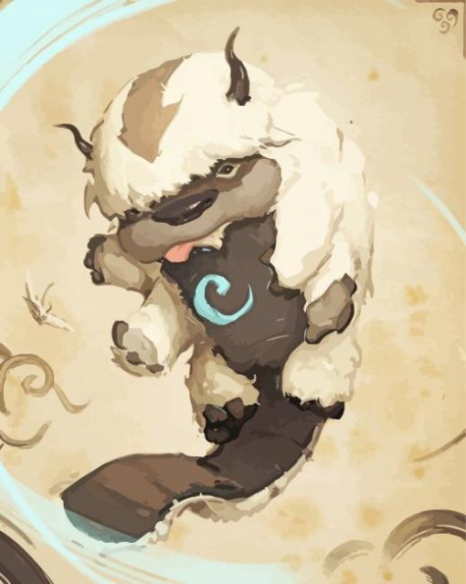 Avatar The Last Airbender Appa paint by number