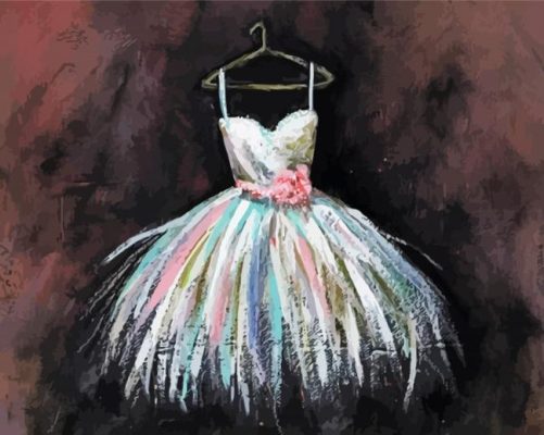 Ballerina Dress paint by number