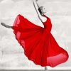 Ballet Dancer In Red paint by number