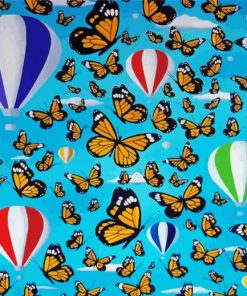 Balloons And Butterflies paint by number