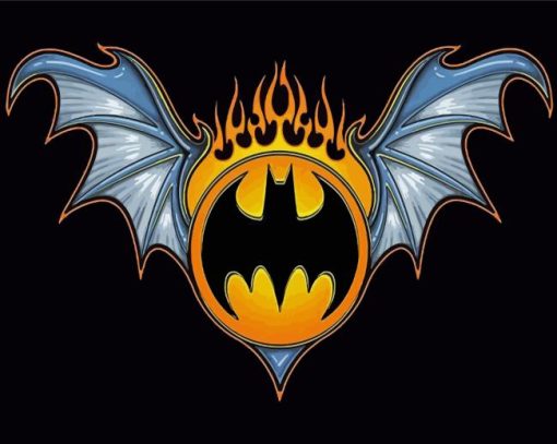 Batman Logo Illustration paint by number