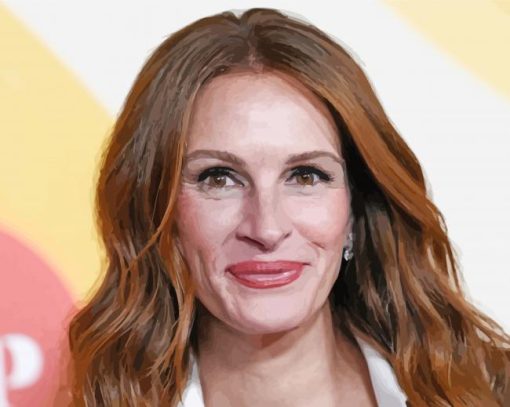 Beautiful Actress Julia Roberts paint by number