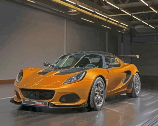 Beige Lotus Car paint by number