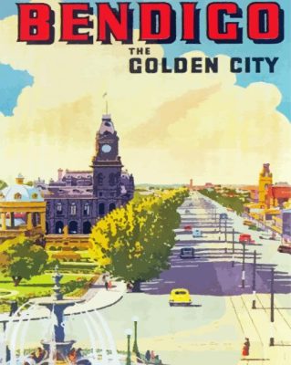 Bendigo Victoria Poster paint by number