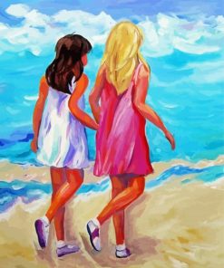 Besties On The Beach Art paint by number