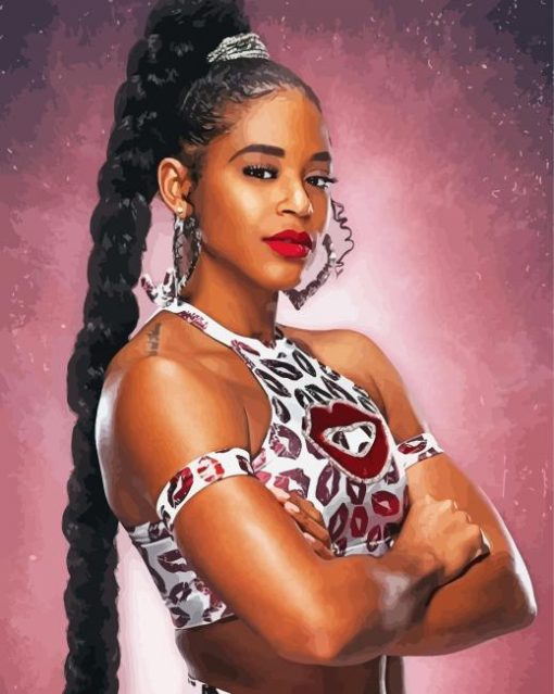 Bianca Belair Professional Wrestler paint by number