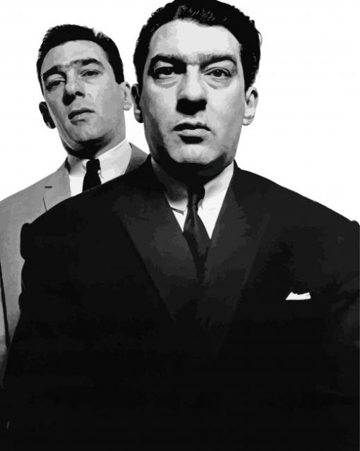 Black And White Kray Twin Brothers paint by number