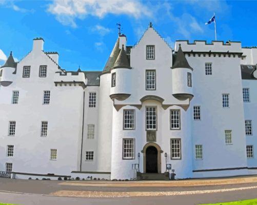 Blair Atholl Castle Scotland paint by number