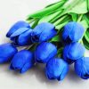 Blue Artificial Flowers Tulip Bouquet paint by number