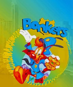 Bonkers Cartoon Poster paint by number