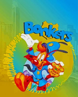 Bonkers Cartoon Poster paint by number