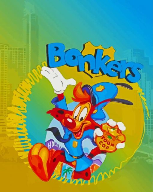 Bonkers Cartoon Poster paint by number