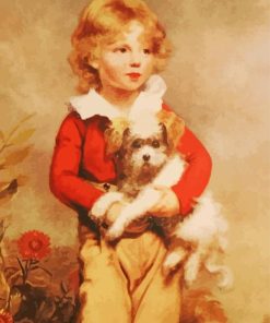 Boy And Puppy paint by number