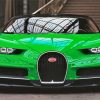 Bugatti Green Car paint by number