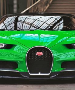 Bugatti Green Car paint by number