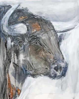 Bull Head Art paint by number