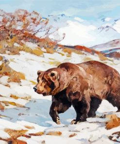 California Grizzly Bear Art paint by number