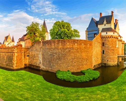 Chateau Des Ducs De Bretagne Nantes paint by number