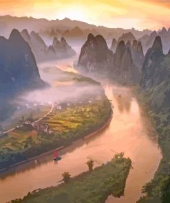 China Landscape paint by number