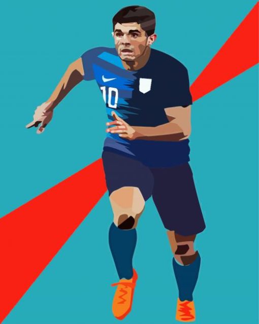 Christian Pulisic Illustration paint by number