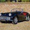 Classic Black Triumph Tr3 Car paint by number